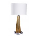 Amber Glass Table Lamp with Outlets for Hotel TL11140